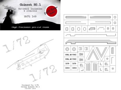 1:72 Chinook HC.1 National Insignias & Stencils (Airfix)