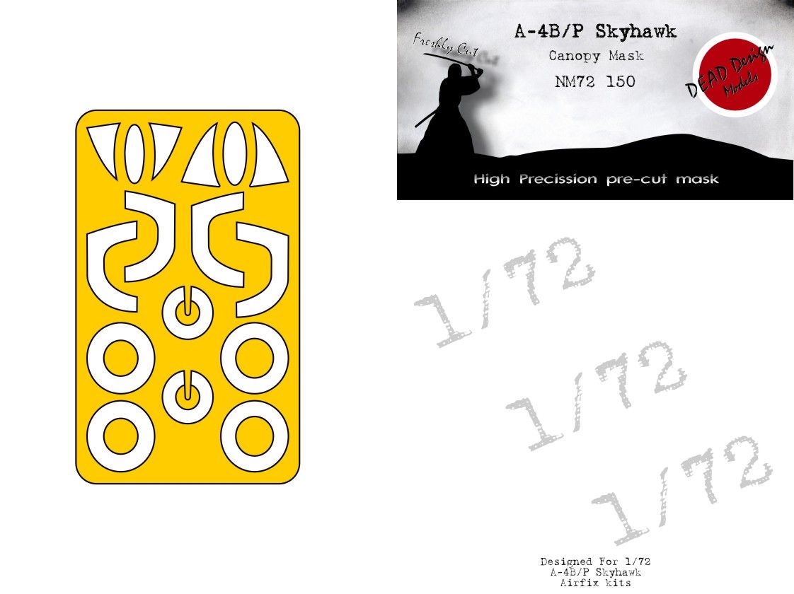 1:72 A-4B/P Skyhawk Canopy Mask (Airfix)