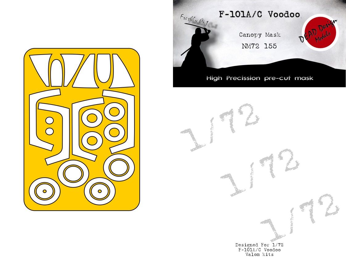 1:72 F-101A/C Voodoo Canopy Mask (Valom)