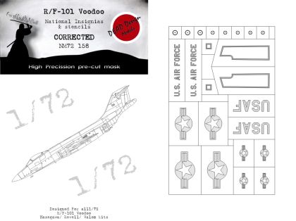 1:72 R/F-101 Voodoo National Insignias & Stencils CORRECTED (Hasegawa/Revell/Valom)
