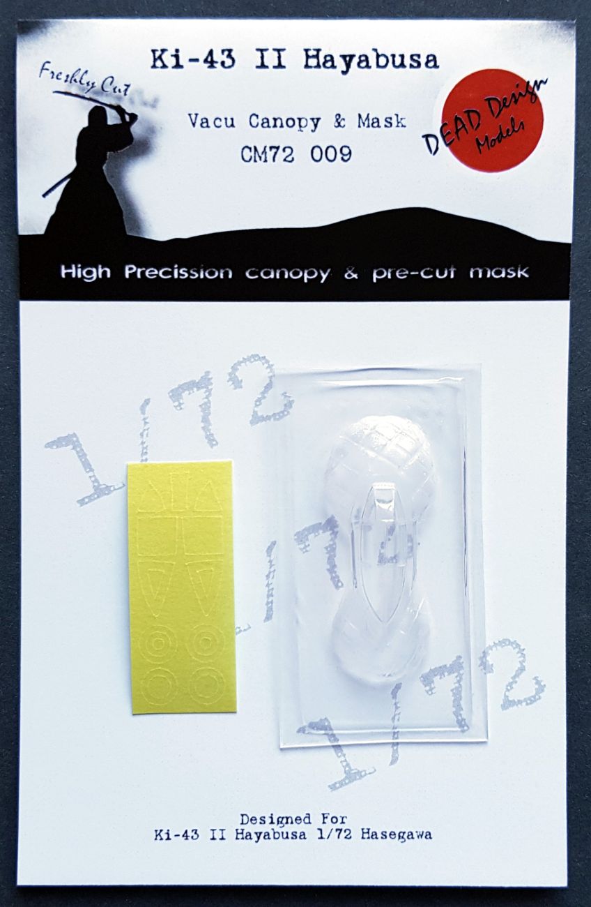 1:72 Nakajima Ki-43-II Vacu Canopy & Mask Hasegawa