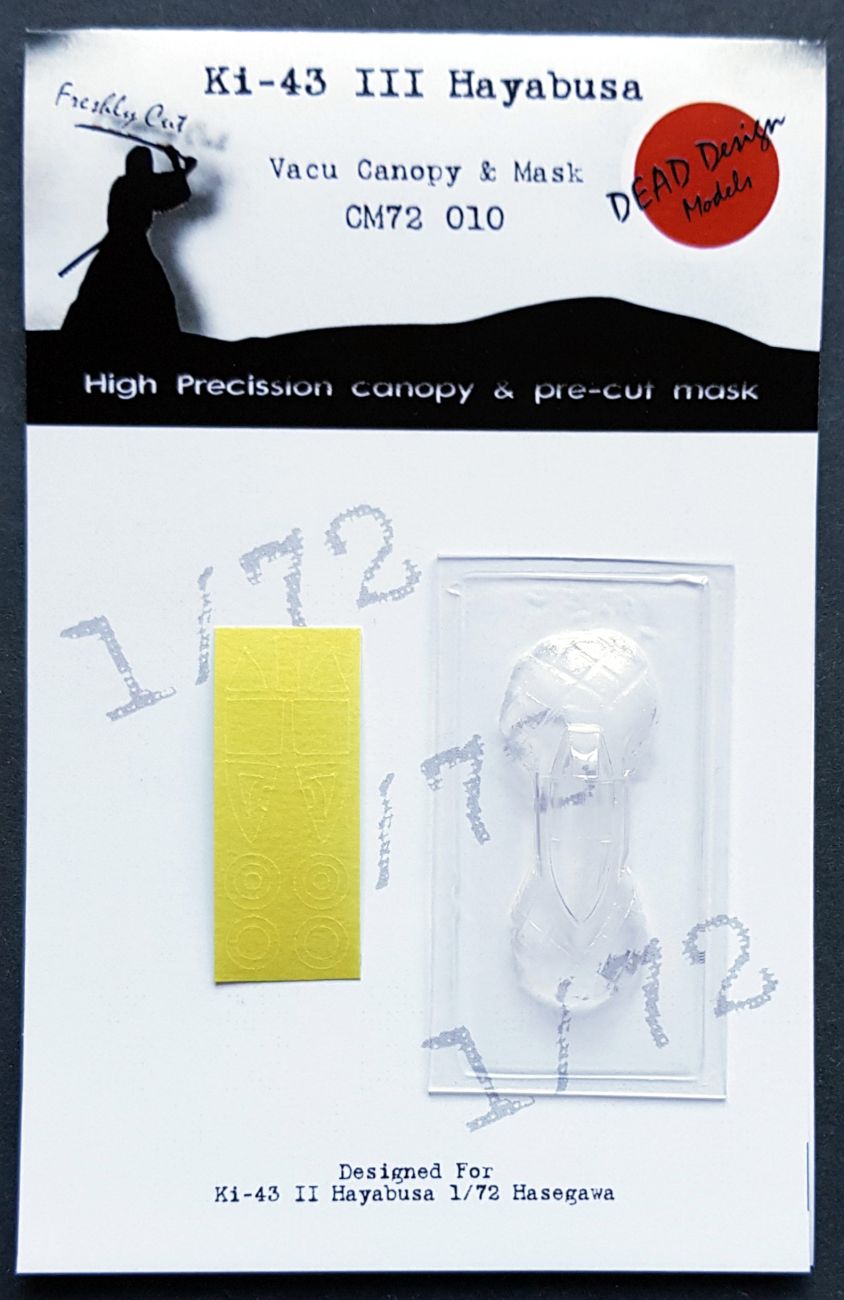 1:72 Nakajima Ki-43-III Vacu Canopy & Mask for Hasegawa