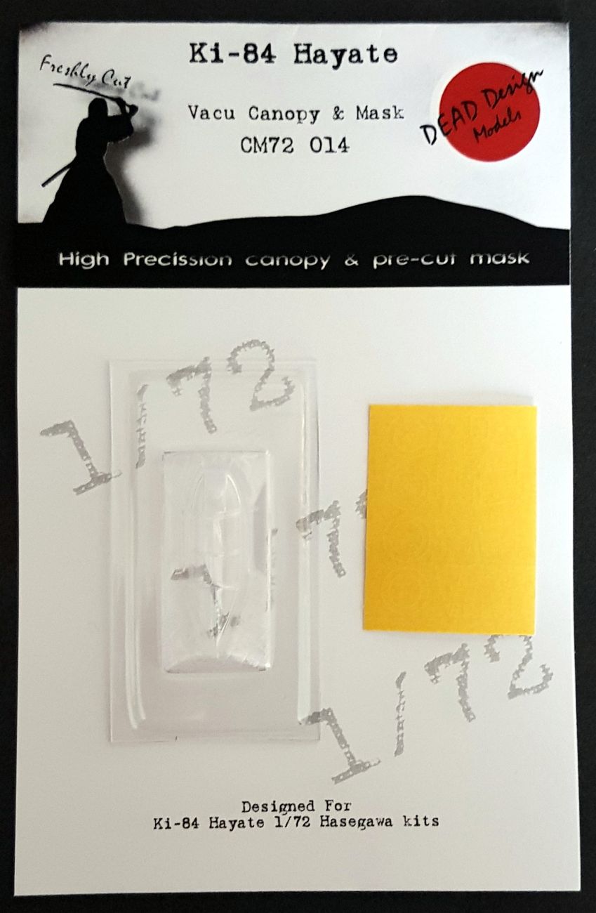 1:72 Ki-84 Vacu Canopy & Mask Hasegawa