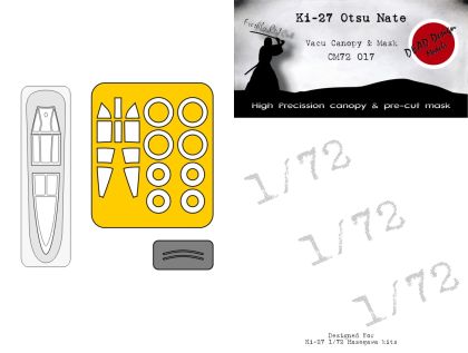 1:72 Ki-27 Otsu Nate Vacu Canopy And Mask (Hasegawa)