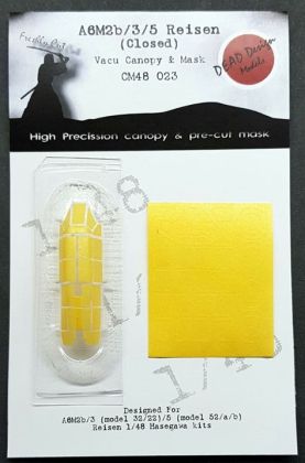 1:48 Mitsubishi A6M2b/3/5 Reisen Vacu Canopy & Mask Closed Hasegawa