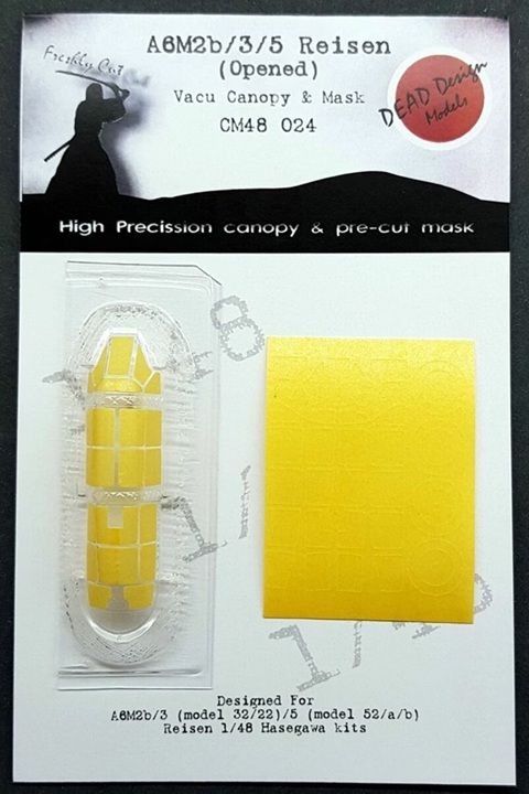 1:48 A6M2b/3/5 Reisen Vacu Canopy & Mask Opened Hasegawa