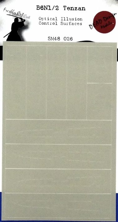 1:48 Nakajima B6N1/2 Tenzan optical illusion paint mask for control surfaces