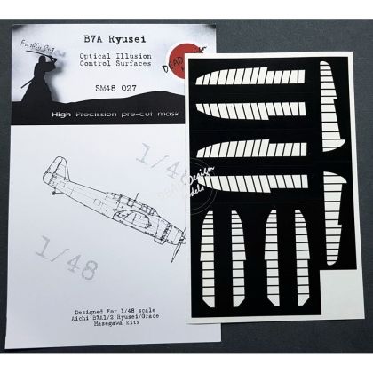 1:48 B7A Ruysei - Optical Illusion Control Surfaces for Hasegawa
