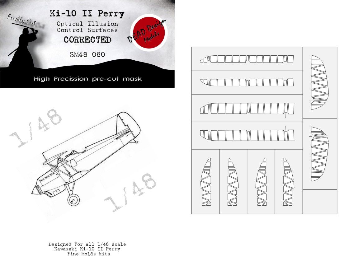 1:48 Ki-10 II Perry Optical Illusion Control Surfaces CORRECTED (Fine Molds)