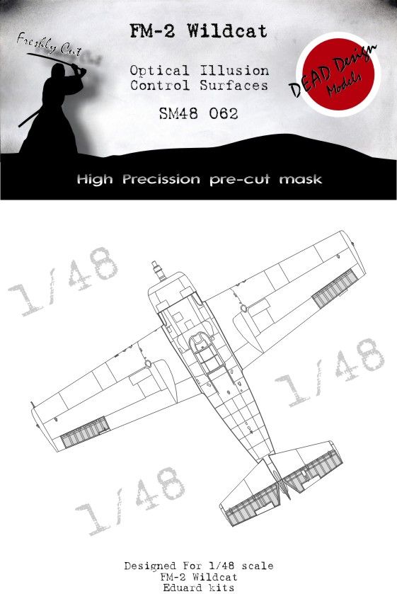 1:48 FM-2 Wildcat Optical Illusion Control Surfaces Eduard