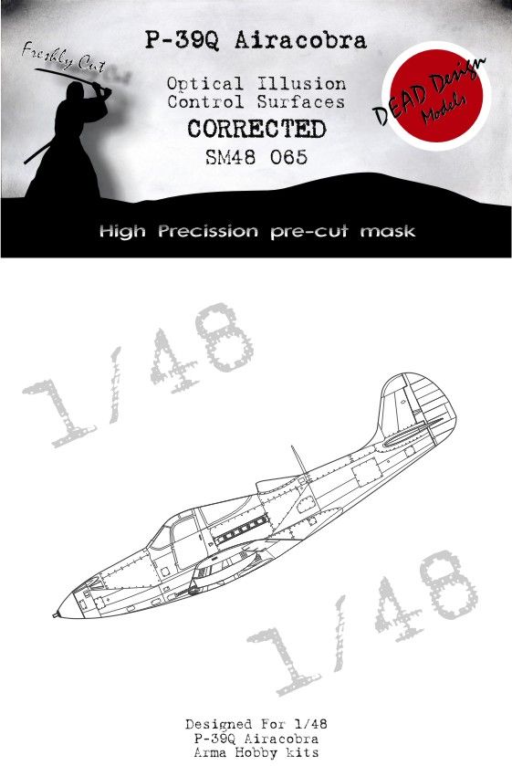 1:48 P-39Q Airacobra Optical Illusion Control Surfaces Corrected Arma Hobby