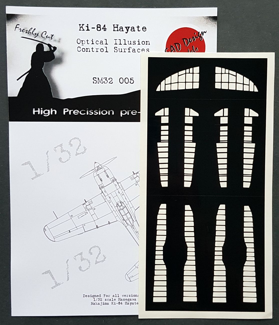 1:32  Nakajima Ki-84 Hayate Control Surfaces Hasegawa