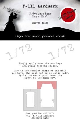 1:72 F-111 Aardwark undercarriage wheel bay paint mask Hasegawa