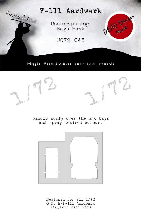 1:72 F-111 Aardvark - Undercarriage Bay masks for Esci and Italeri
