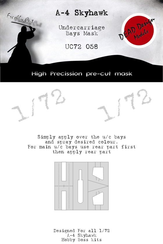 1:72 A-4 Skyhawk Undercarriage Bays Mask Hobby Boss