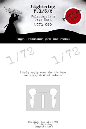 1:72 Lightning F.1/3/6 Undercarriage Bays Mask (Trumpeter)