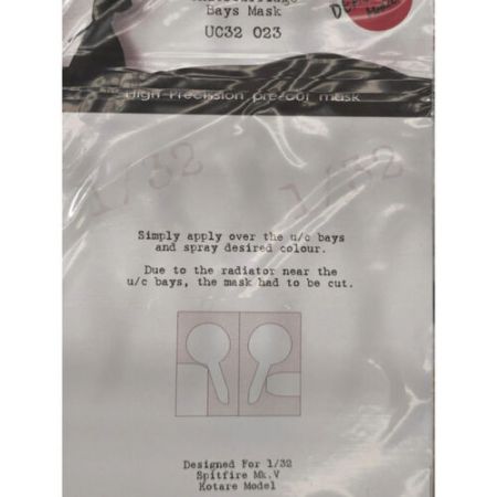 1:32 Spitfire Mk.I undercarriage wheel bay paint mask Kotare