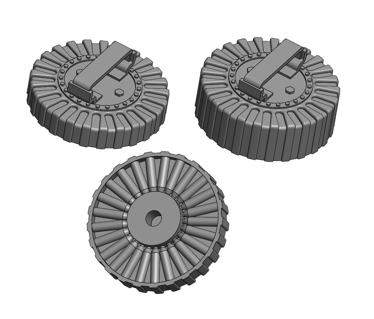 1:35 Lewis Mk.III - two types Ammo magazines 5 + 5 pc.