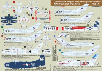 1:72 Czechoslovak Peoples Army Migs against Thunders 1953-1957