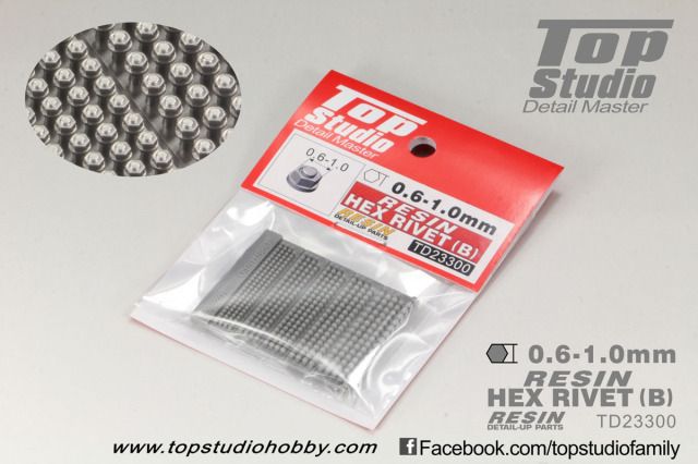  Hex rivet 0.6 mm to 1 mm (Type B)