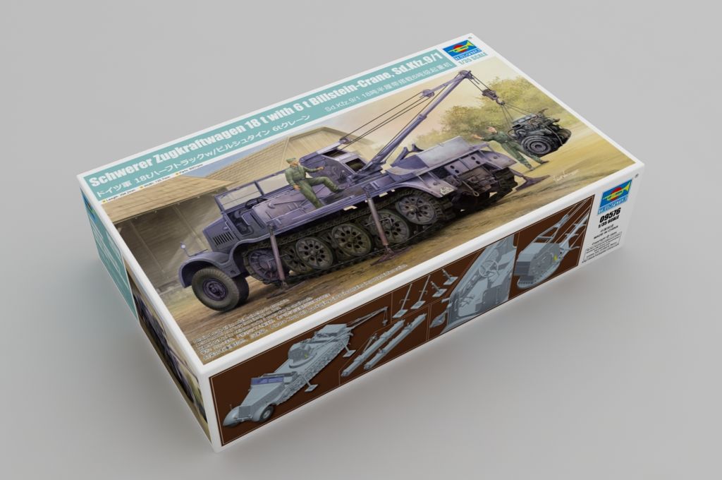1:35 Schwerer Zugkraftwagen 18 t with 6 t Billstein-Crane, Sd.Kfz.9/1