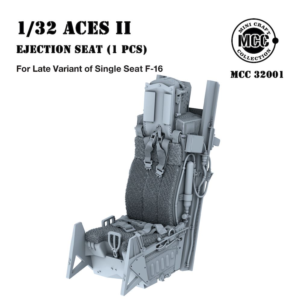 1:32 ACES II Ejection Seat for F-16 Single-seat Variant Late. 1 pcs
