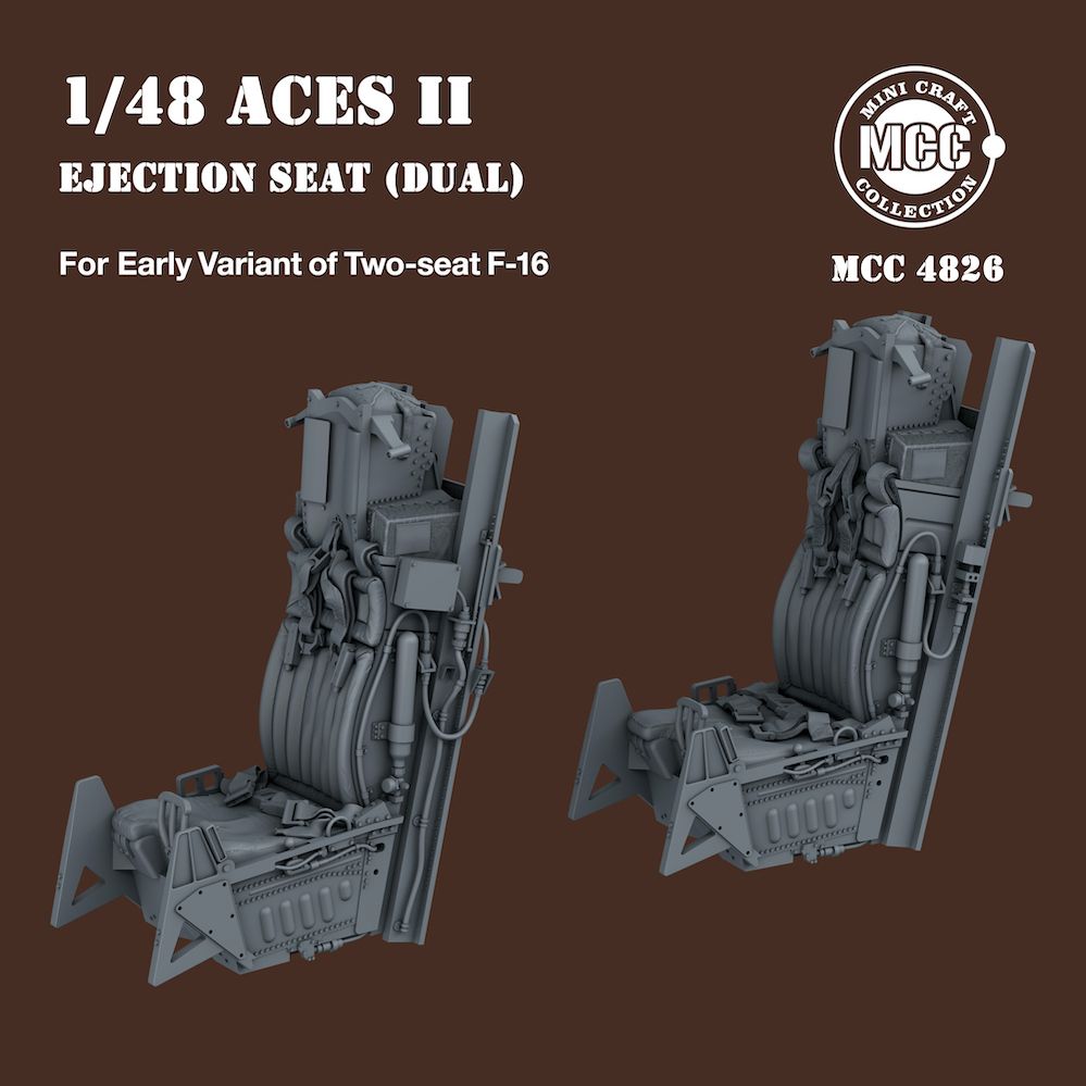 1:48 ACES II Ejection Seats for F-16 Two-seat Variant Early (2pcs)