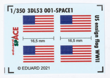 1:350 US ensign flag WWII SPACE