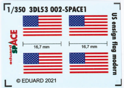 1:350 US ensign flag modern SPACE