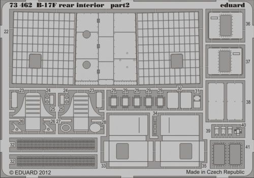 1:72 B-17F Flying Fortress rear interior