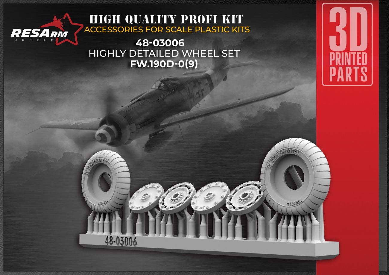 1:48 FW-190 D Wheels under load