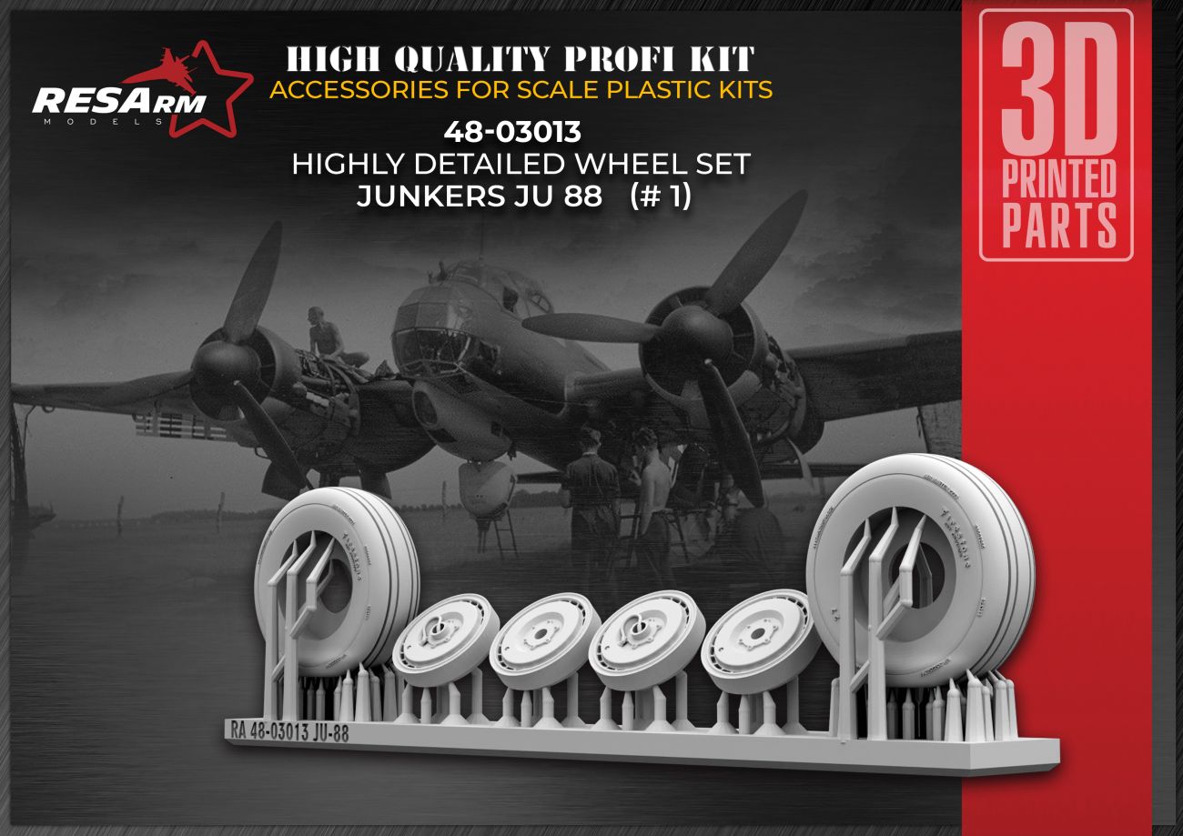 1:48 Ju-88 v.3 Wheels under load