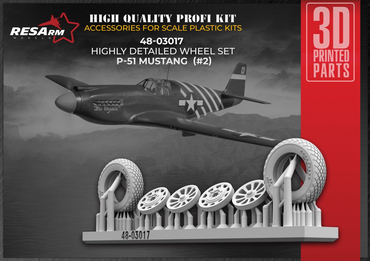 1:48 P-51 Mustang v2 Wheels under load