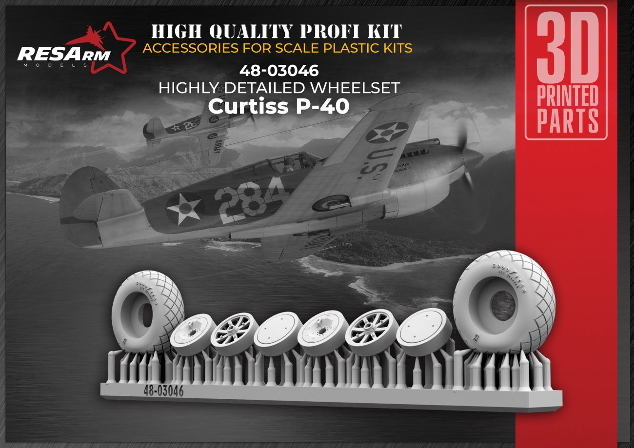 1:48 Curtiss P-40 Wheels under load