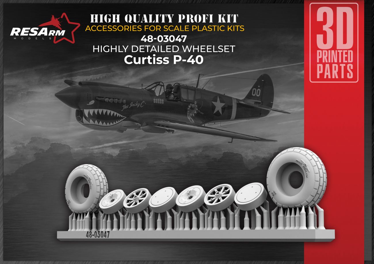 1:48 Curtiss P-40 Wheels under load