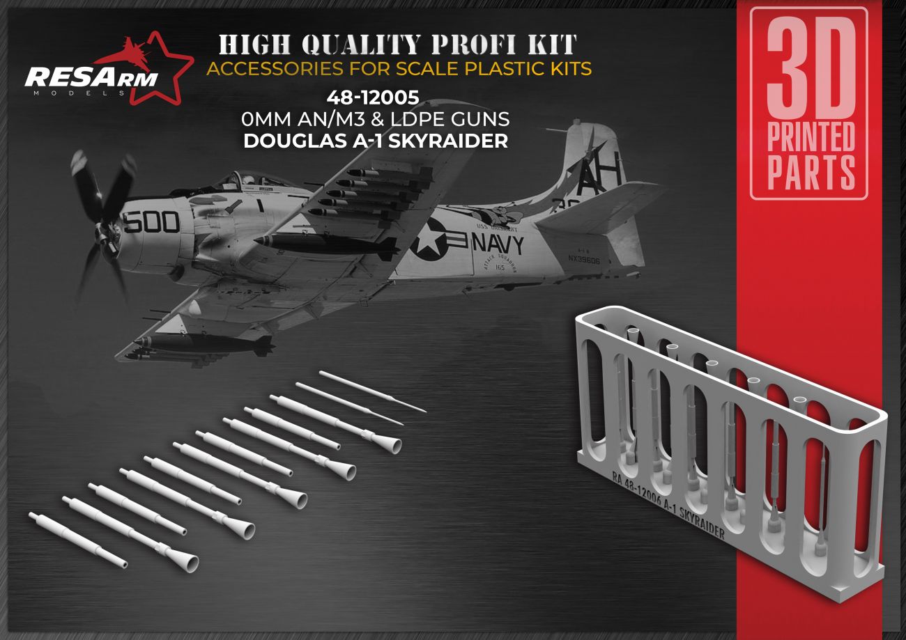 1:48 A-1 SKYRAIDER gun and pin