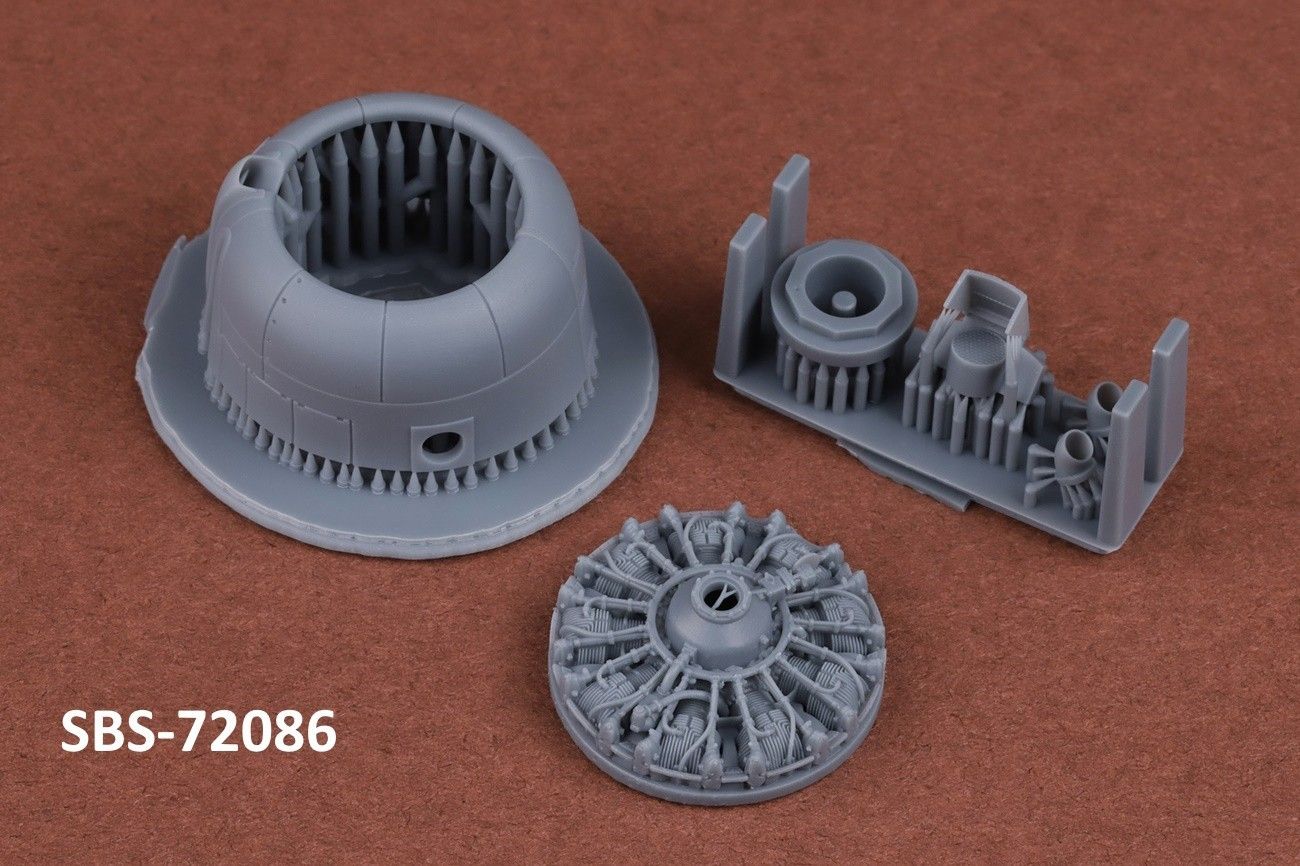 1:72 SBD-2/3 Dauntless engine & cowling set