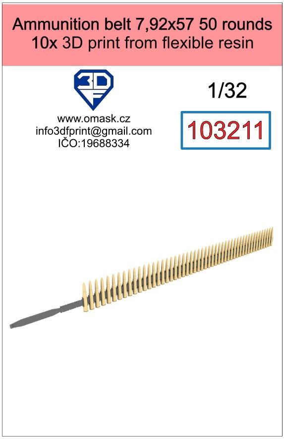 1:32 ammunition belt 7.92x57