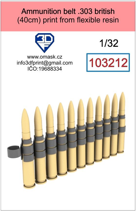1:32 ammunition belt .303