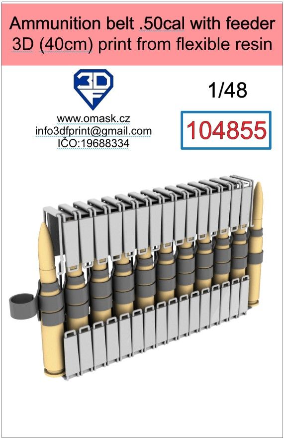1:48 ammunition belt .50cal with feeder