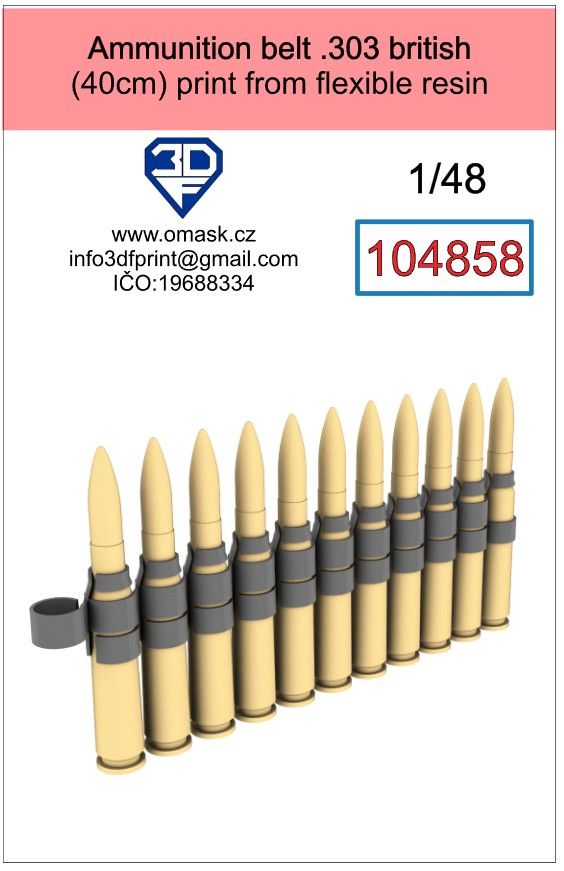 1:48 ammunition belt .303