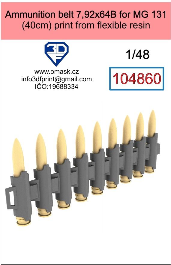 1:48 ammunition belt 13X64b for MG 131