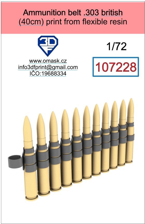 1:72 ammunition belt .303