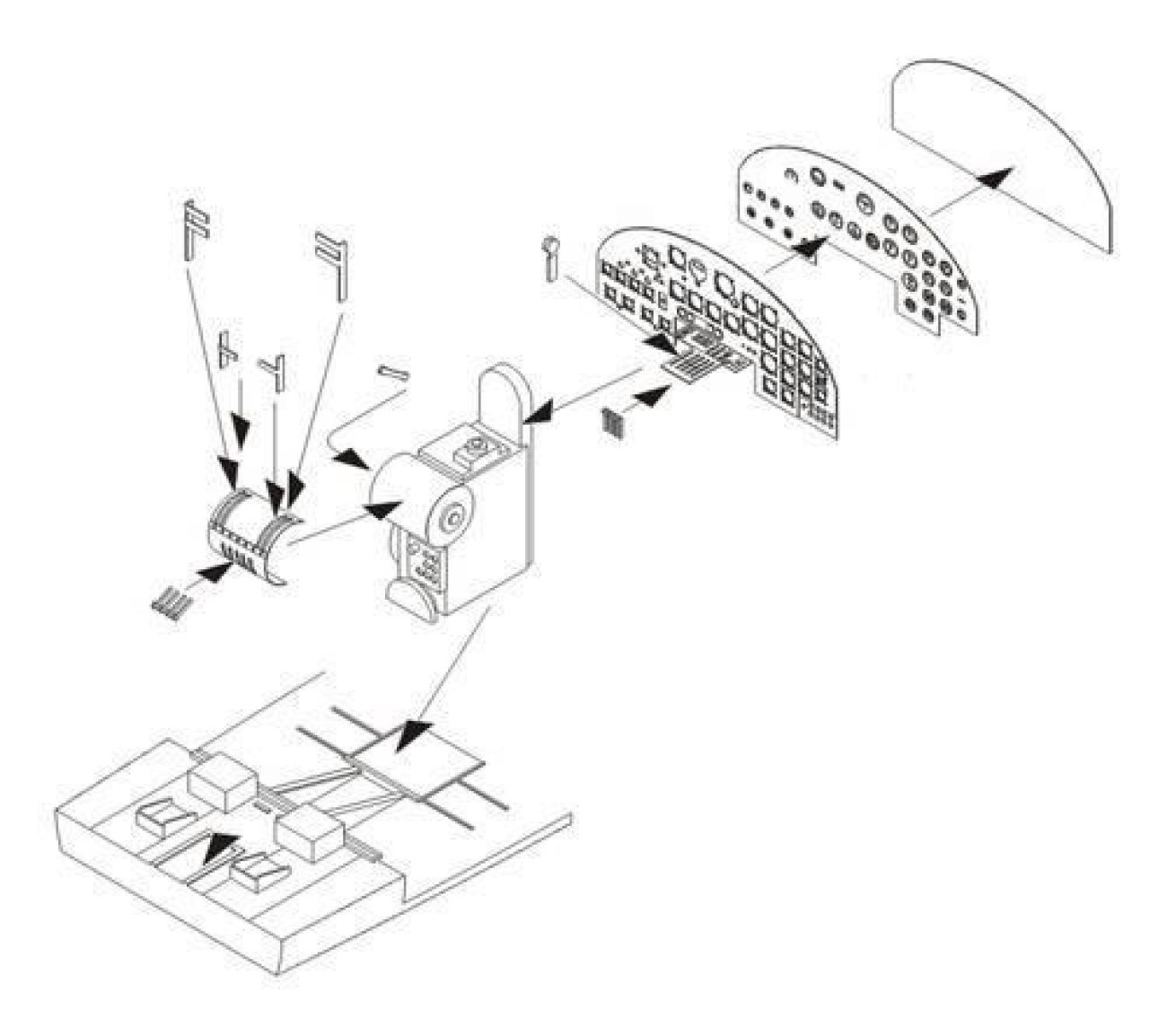 1:72 B-17 Flying Fortress - Instrument panel