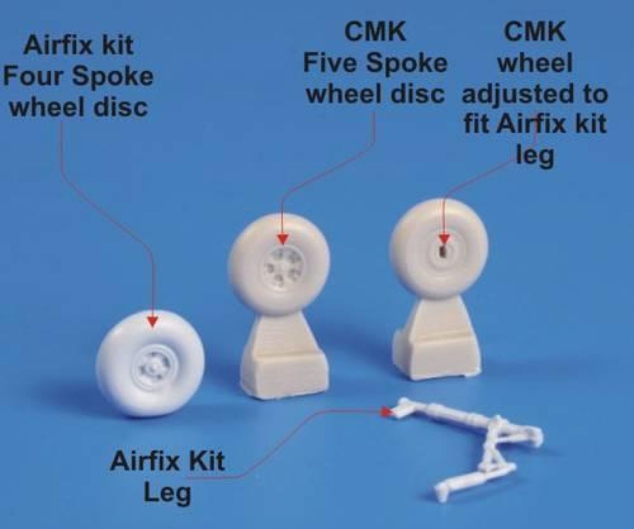 1:72 Hurricane Mk.I Fabric wing Five Spoke Wheel 