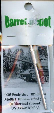 1:35 M68 Gun Barrel with Thermal Sleeve for M60A3