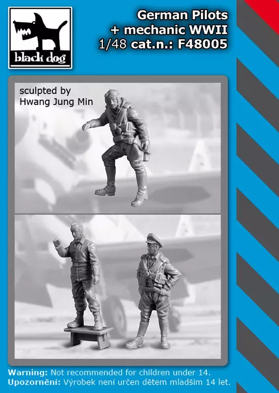1:48 German Pilots + Mechanic WW II