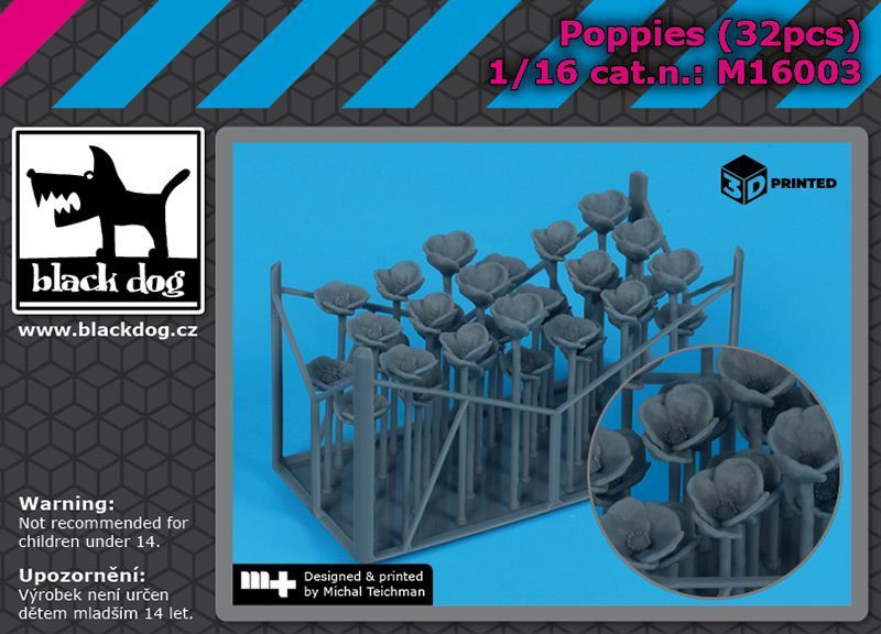 1:16 Poppies ( 32 pcs )