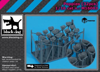 1:16 Poppies ( 32 pcs )