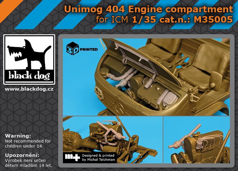 1:35 Unimog 404 Engine compartment